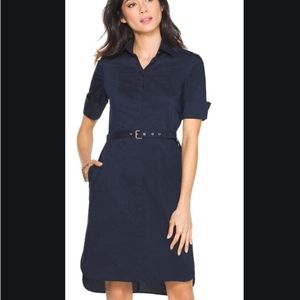 Navy blue Poplin shirtdress - WHBM